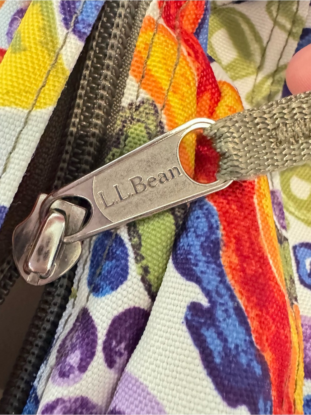 LL Bean Original Bookbag Backpack Multicolor Geometric Confetti Print School Bag - Picture 8 of 8